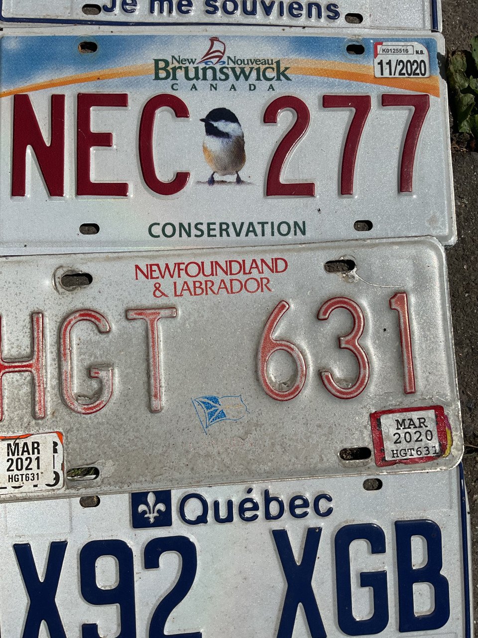 Kentekenplaten uit Canada