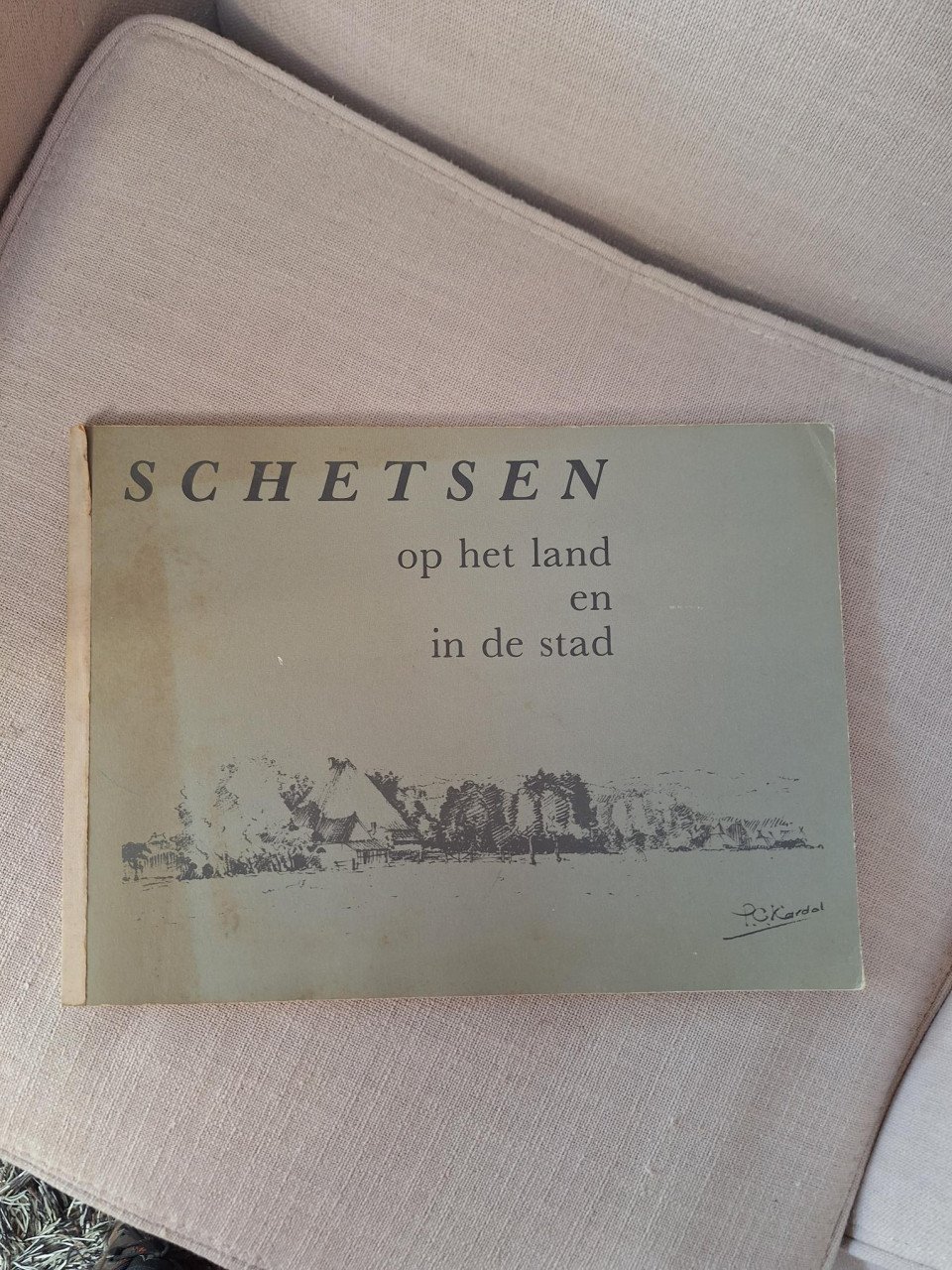 Boek oude schetsen jaren '30-'40 op het land en in de stad: P.C. Kardol