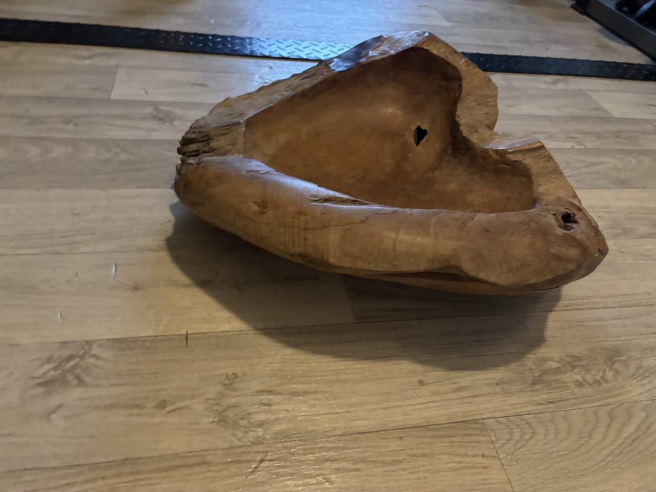Grote teak fruitschaal
