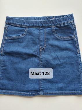 Spijkerstof rokje met elastische tailleband van & Denim Maat 128