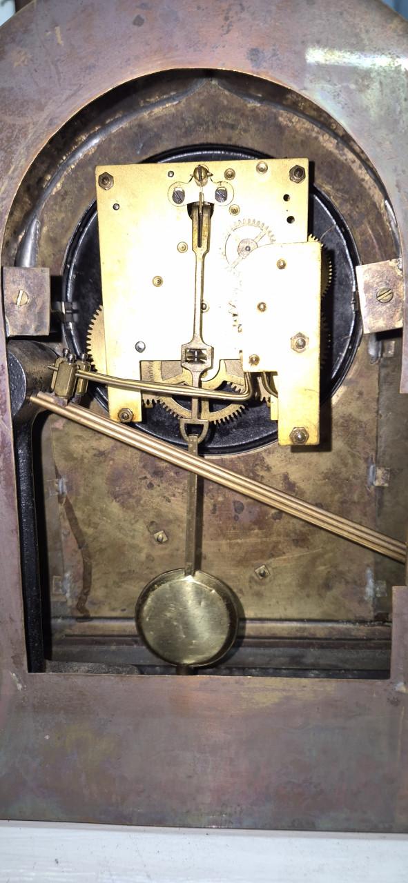 Pendule klok van messing