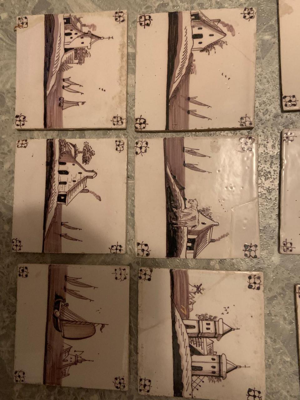 Te koop; antiek antieke wandtegels jaar 1800