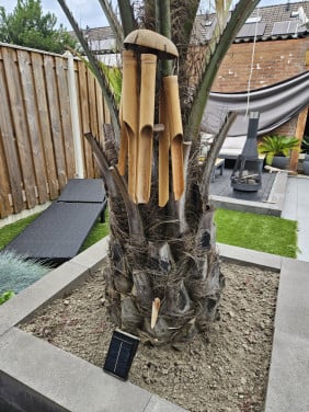 Mooie grote Bamboe windgong met 6 buizen, tuin, terras en woondecoratie