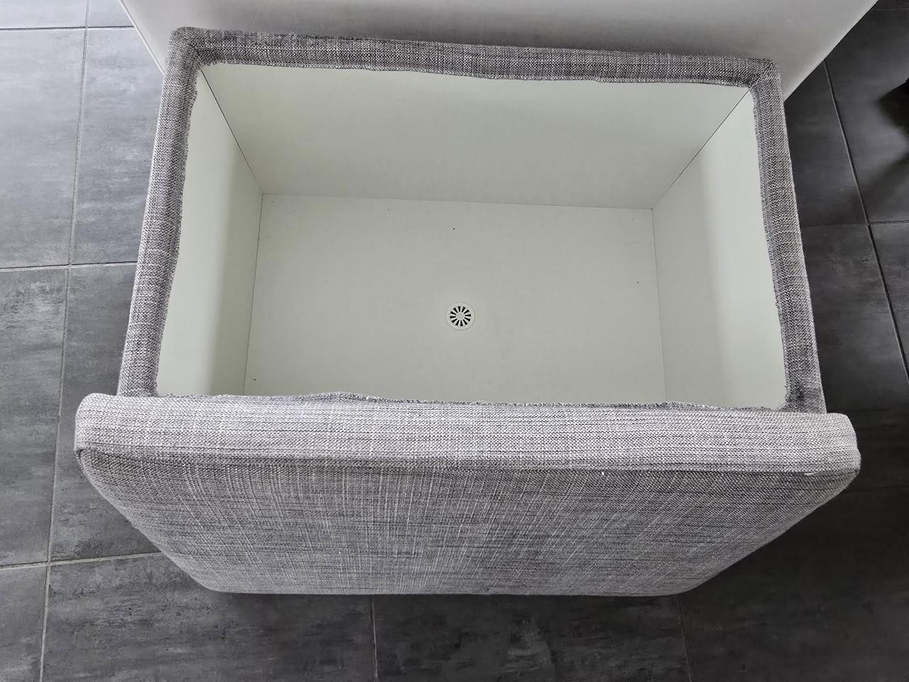 Poef hocker Ikea grijs