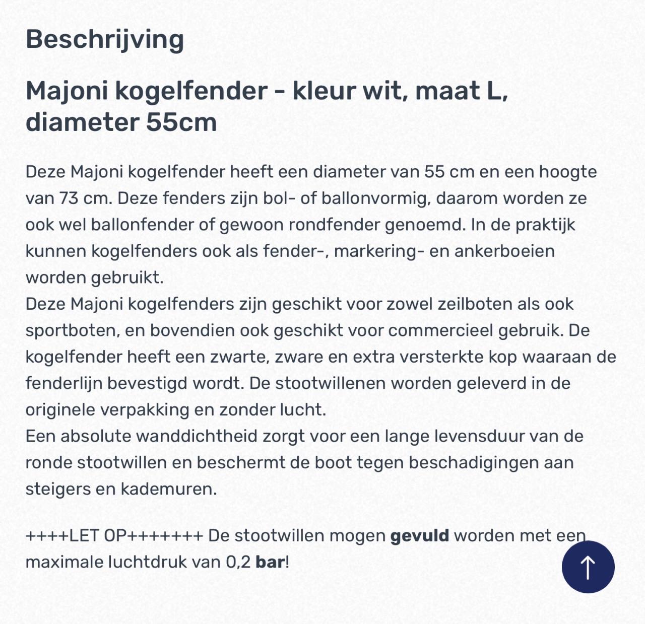 Majoni Fenders 55 cm Ø