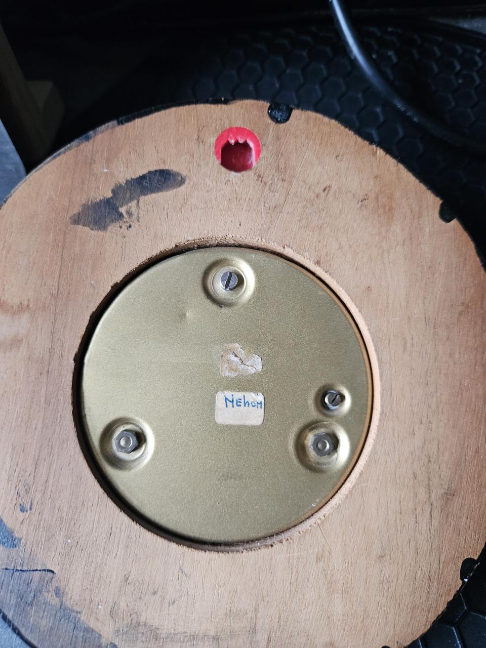 Leuk rond antiek barometer van hout, in werkende staat