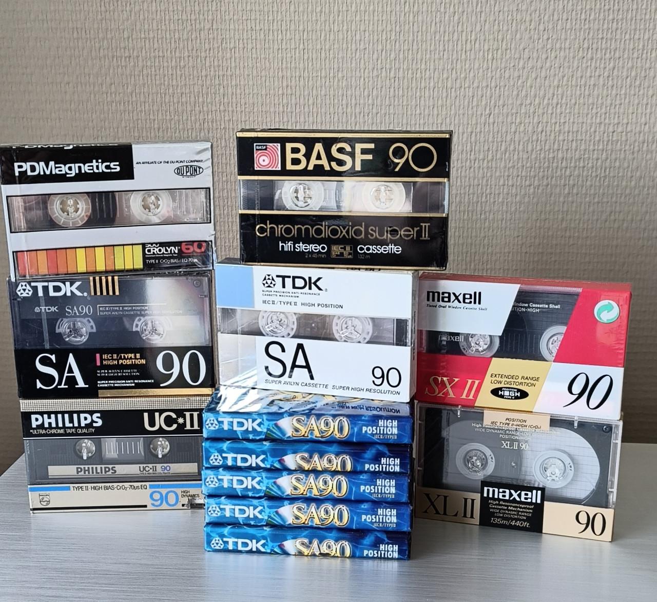 Cassettebandjes CrO2 nieuw verpakt 12 stuks
