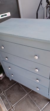 GratisMooie commode/ladenkast kleuroud blauw