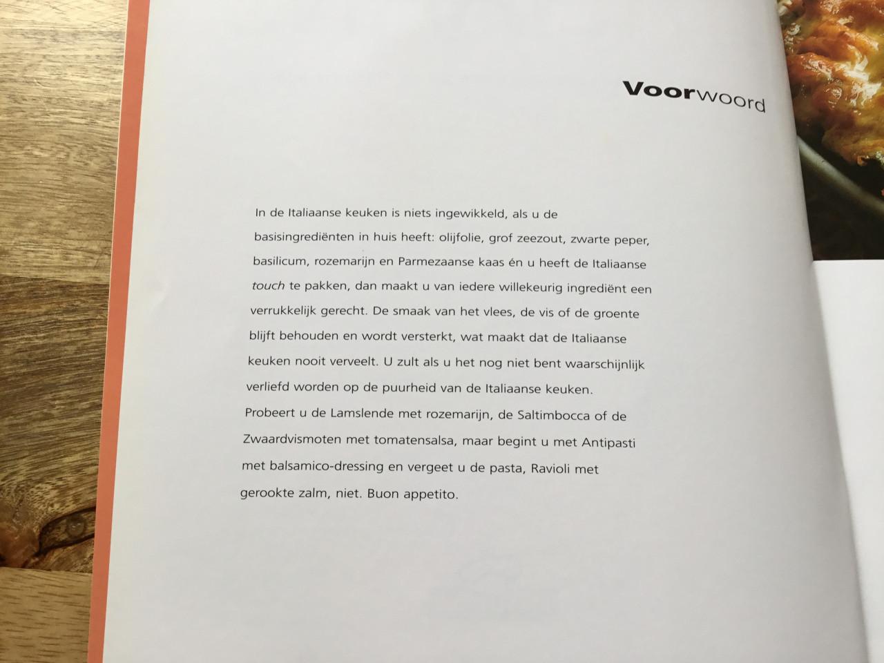 Kookboek.   Italiaans.