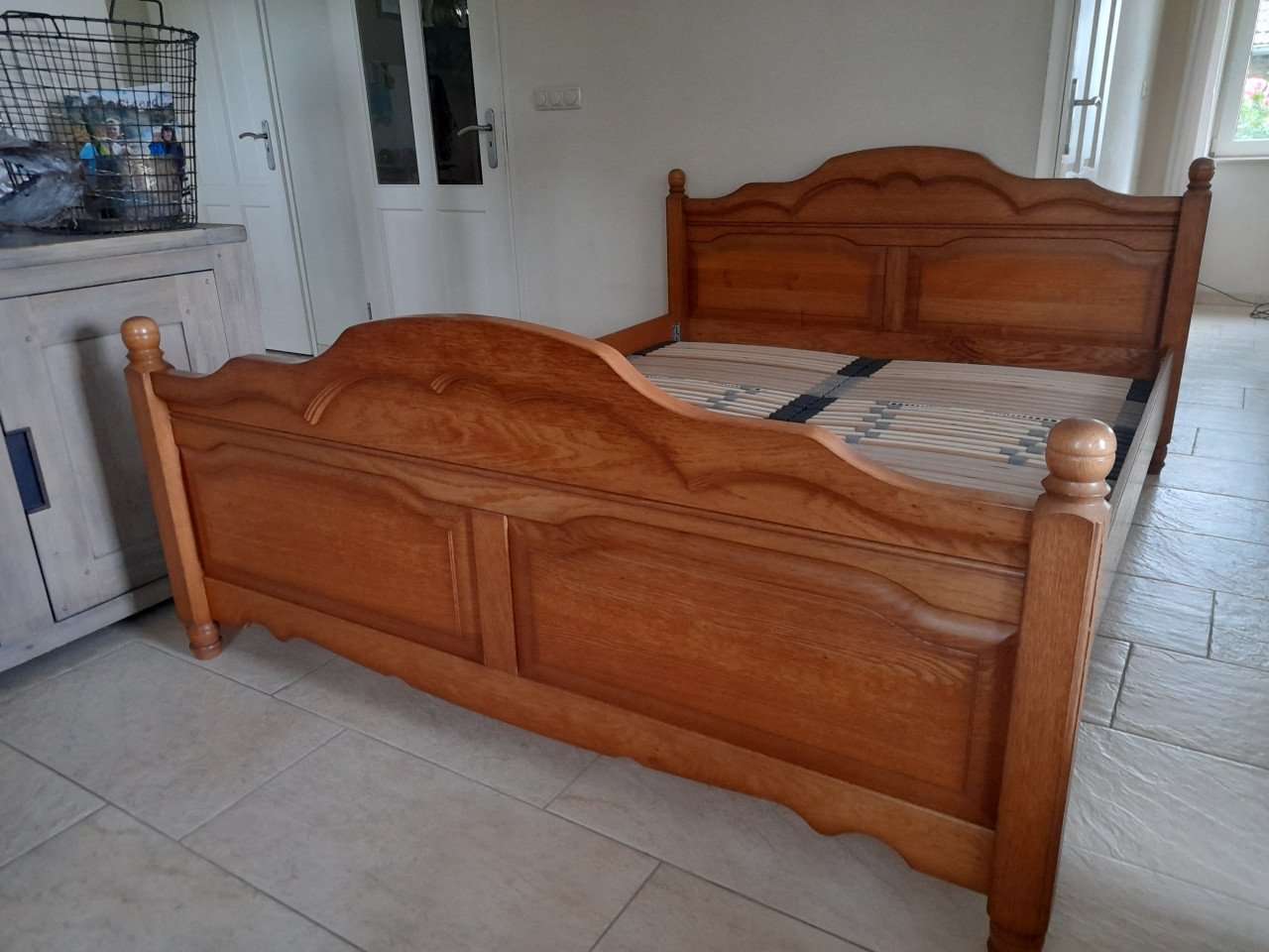 Massief houten 2 Persoons bed 160 x 200 (in goede nette staat )