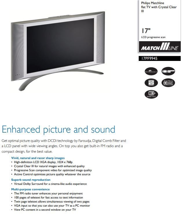 PHILIPS LCD TV 17 inch