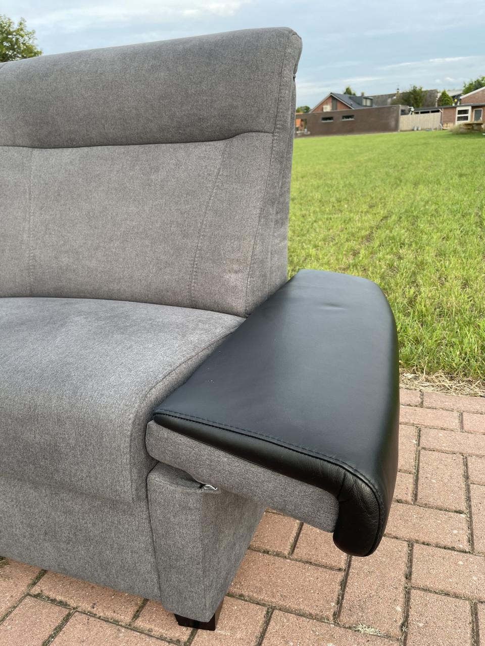 GRATIS LEVERING HEEL BENELUX + DACH 3 + 2,5 Zits Antraciet Verstelbare Bank