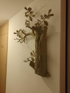 Zeer mooie vintage metalen kapstok-boom