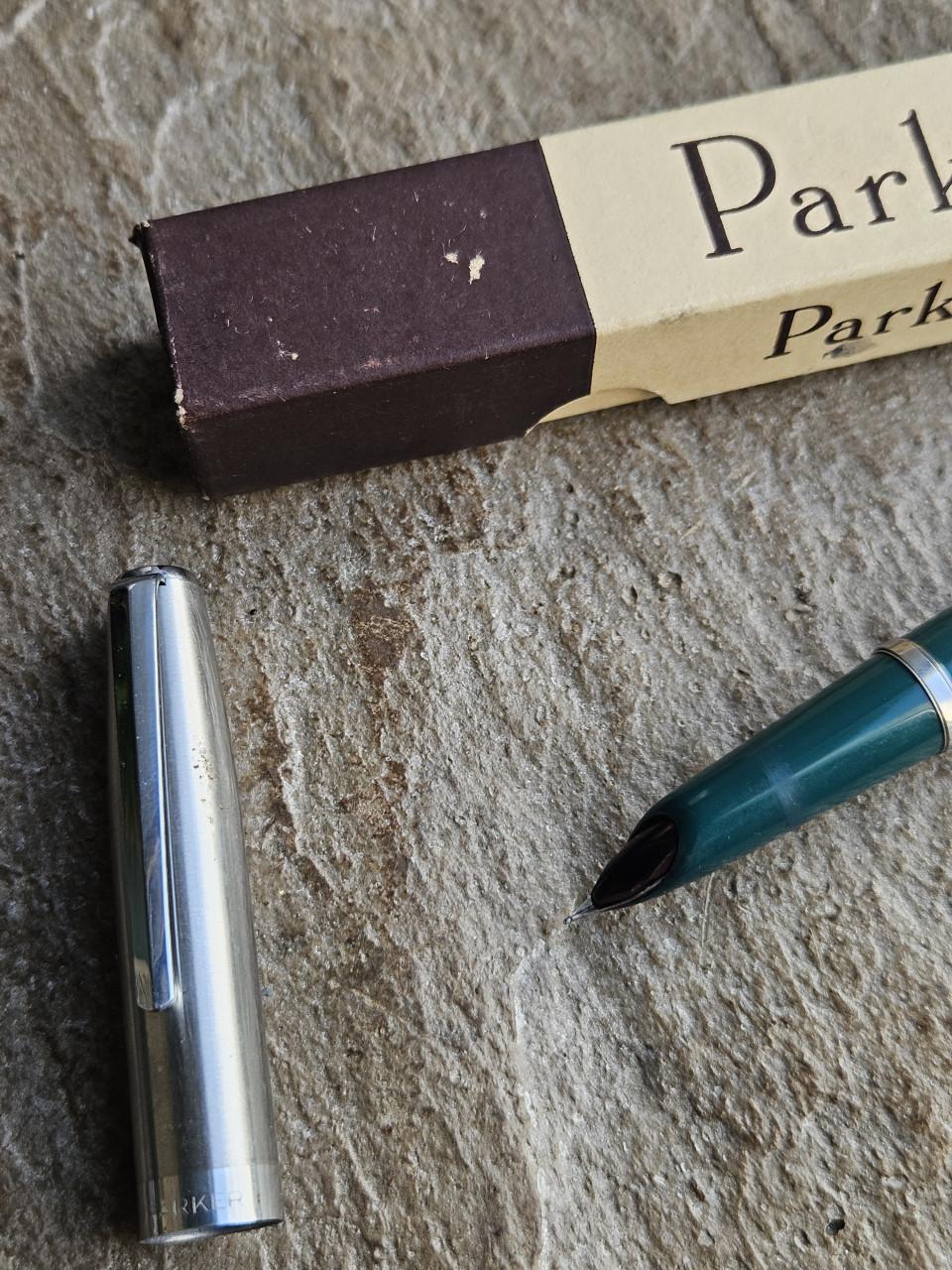 Vintage Parker 21 Vulpen - Groen met Doosje