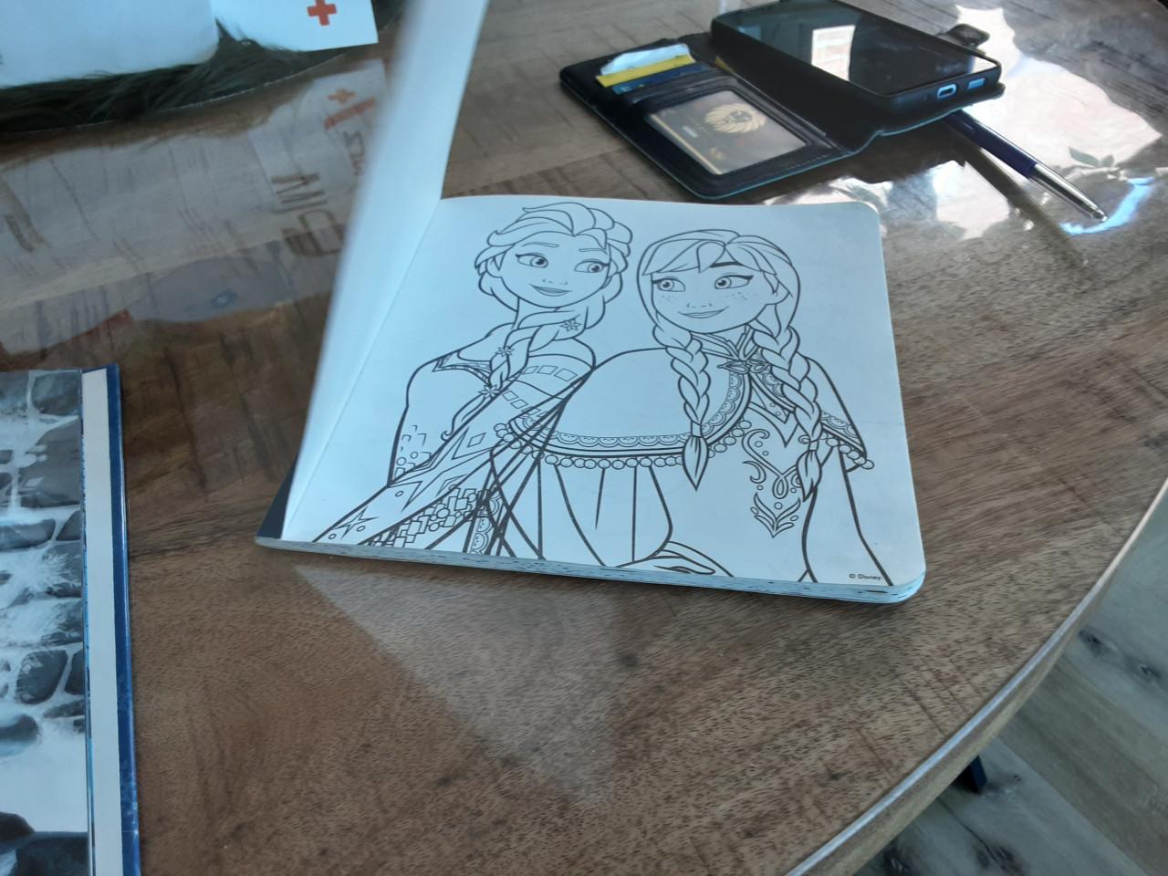 Leesboek  en kleur boek van Frozen samen voor 3,50