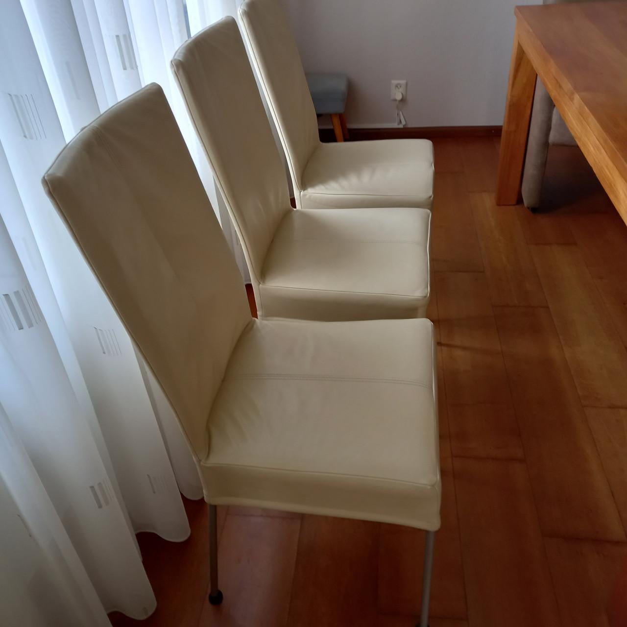 6 leren eetkamer stoelen