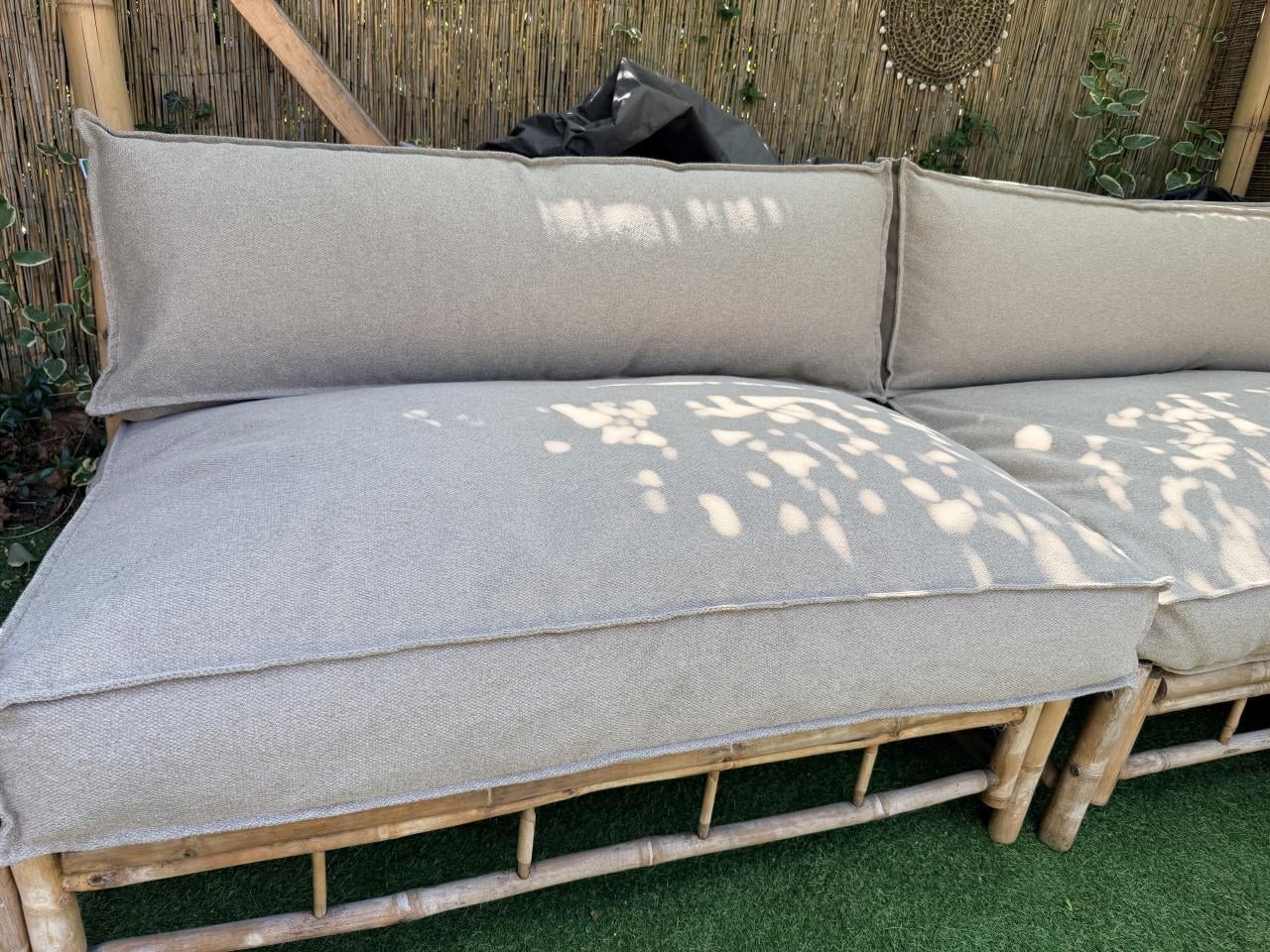 Loungekussens / palletkussens waterafstotend grijs/beige