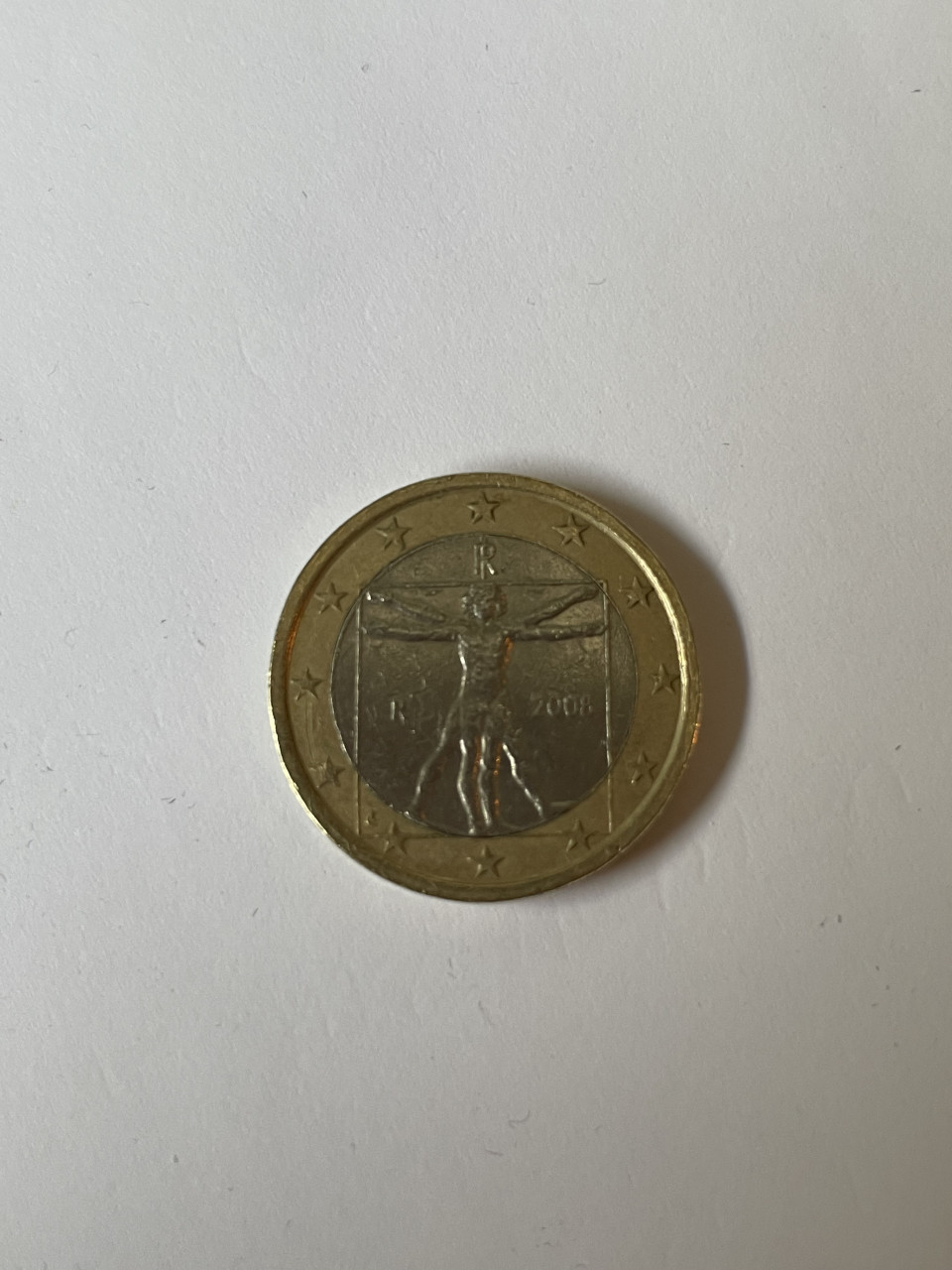 1 euromunt Italië leonardo da vinci 2008 speciaal