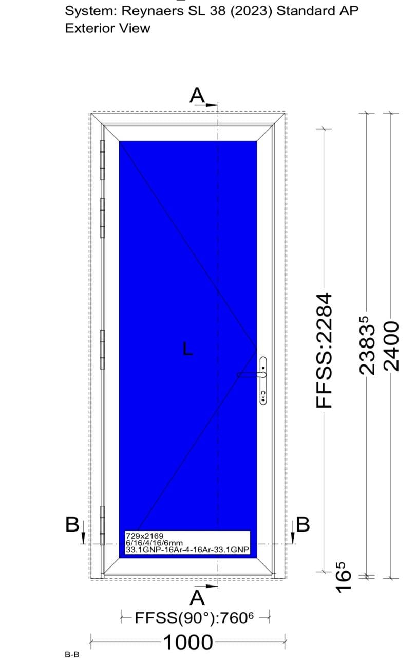 Zwarte aluminium achterdeuren | triple glas