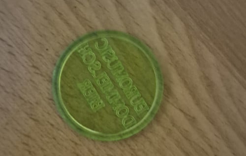 Consumptiemunten / 9000 stuks Fluor groen