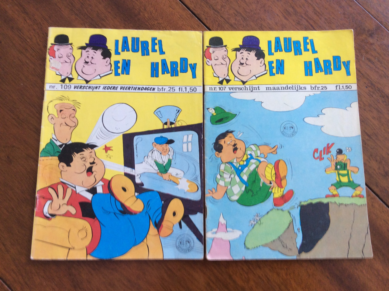Verschillende boekjes van Laurel en Hardy.