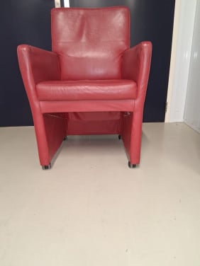 Mooie lederen stoelen 6 stuks