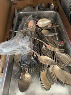 Diverse verzilverd bestek