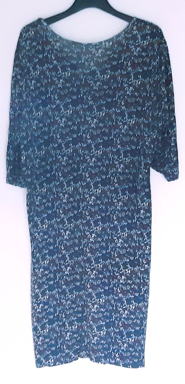 Jurk blauw gebloemd maat XXXL
