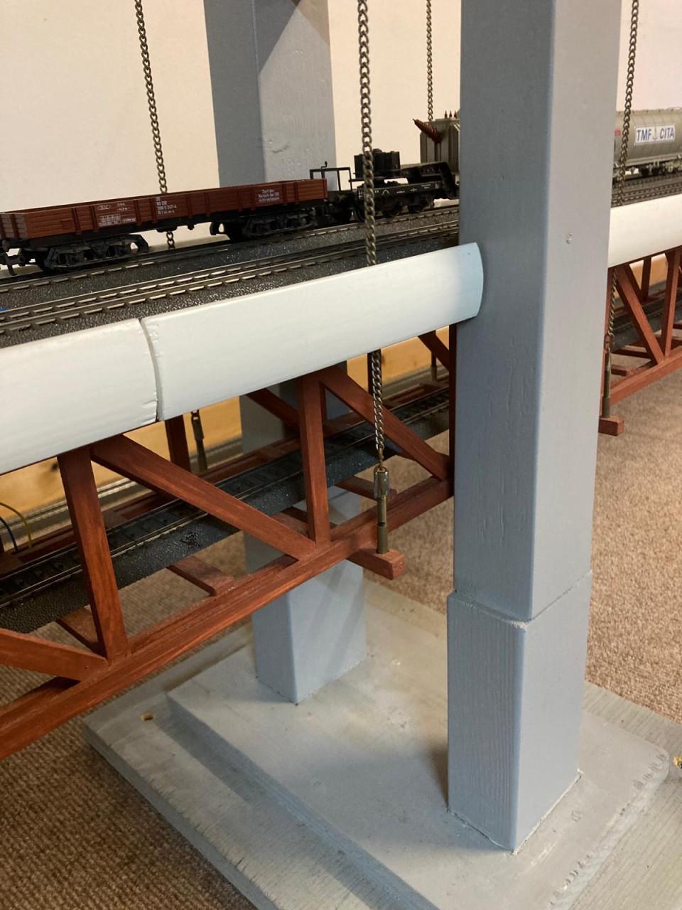Hangbrug modelspoorbaan H0