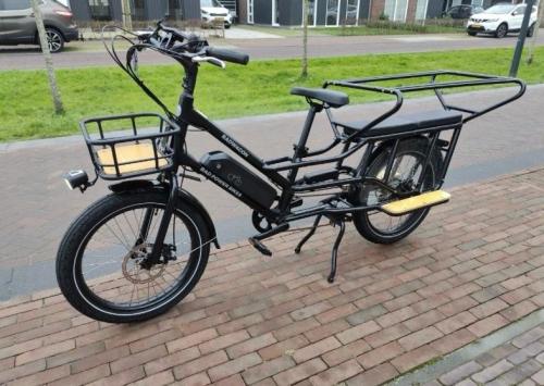 Electrische longtail transportfiets radwagon 4 zwart