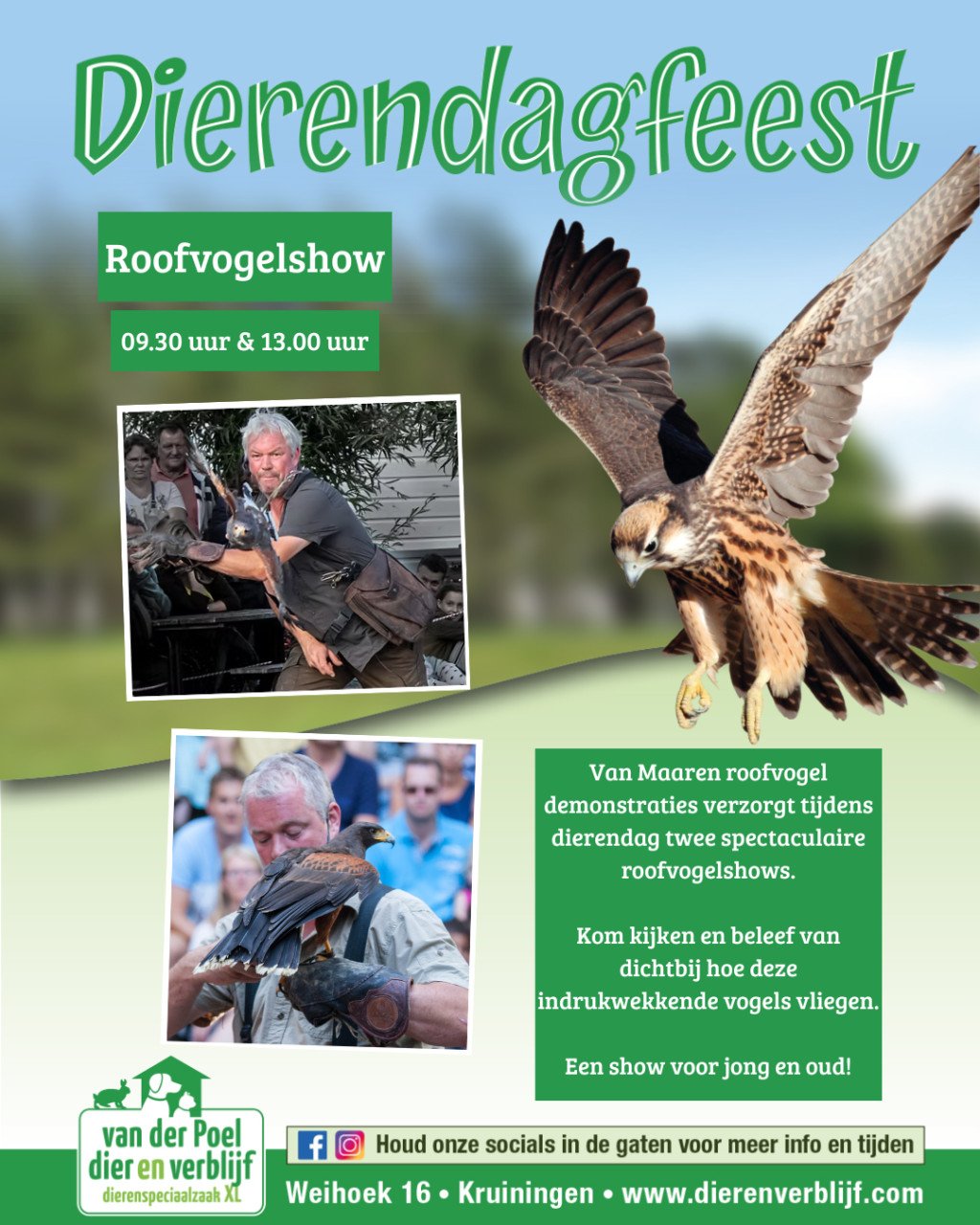 !Dierendagfeest bij Dierenverblijf Van der Poel - 4 oktober!
