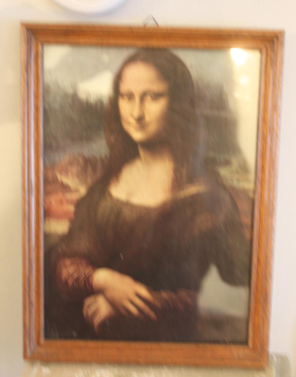 Fotolijstje met foto van mona  lisa