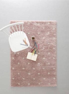 Lief oudroze vloerkleed