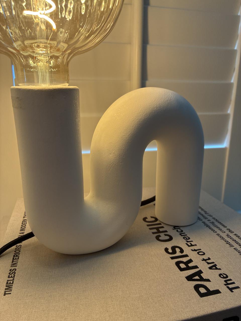 Tafel lamp van keramiek - steen