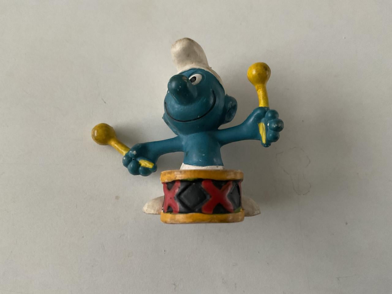 Smurfen. Peyo Schleich. Rubber. +/- 5 cm hoog.