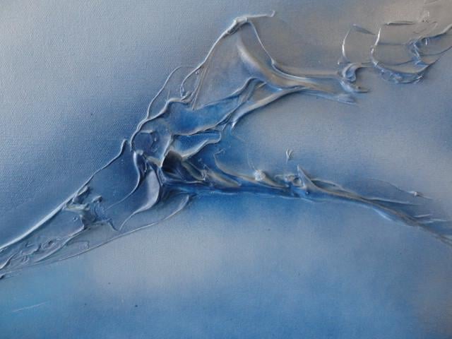 " Blue " Acryl 2 luik, creatie van Jacky Phoenix