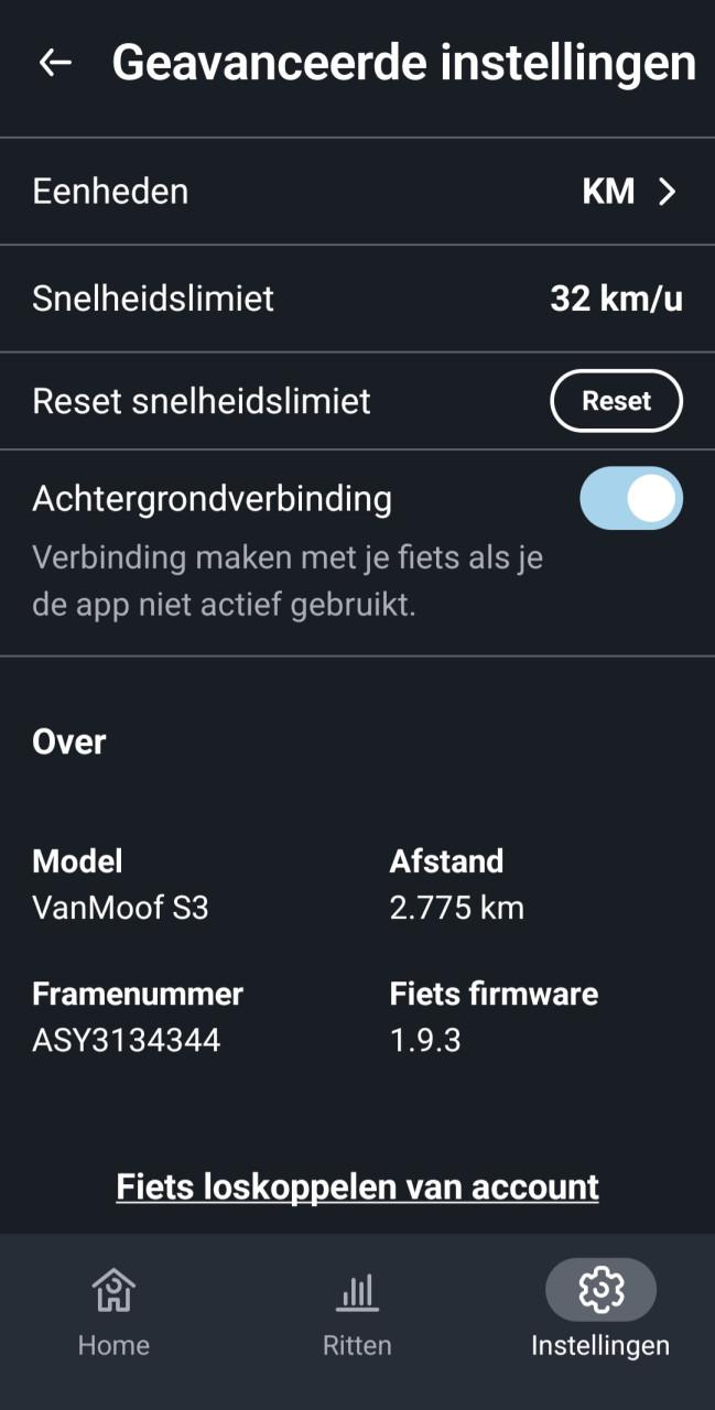 Zeer nette VanMoof S3 Pantone Black C Ebike 2775km 61cm