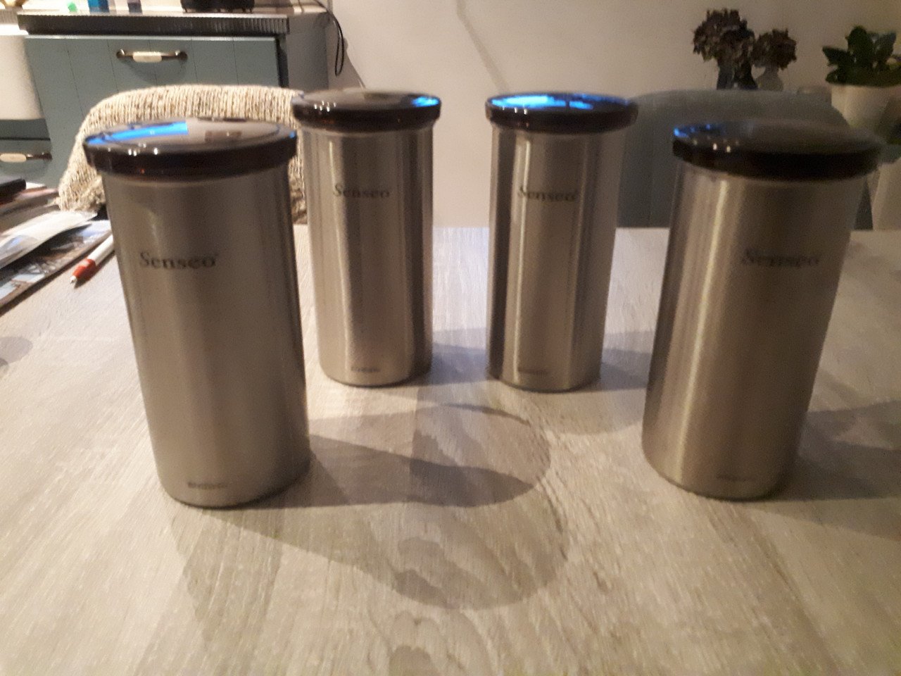RVS Brabantia bewaarblikken voor Senseo pads