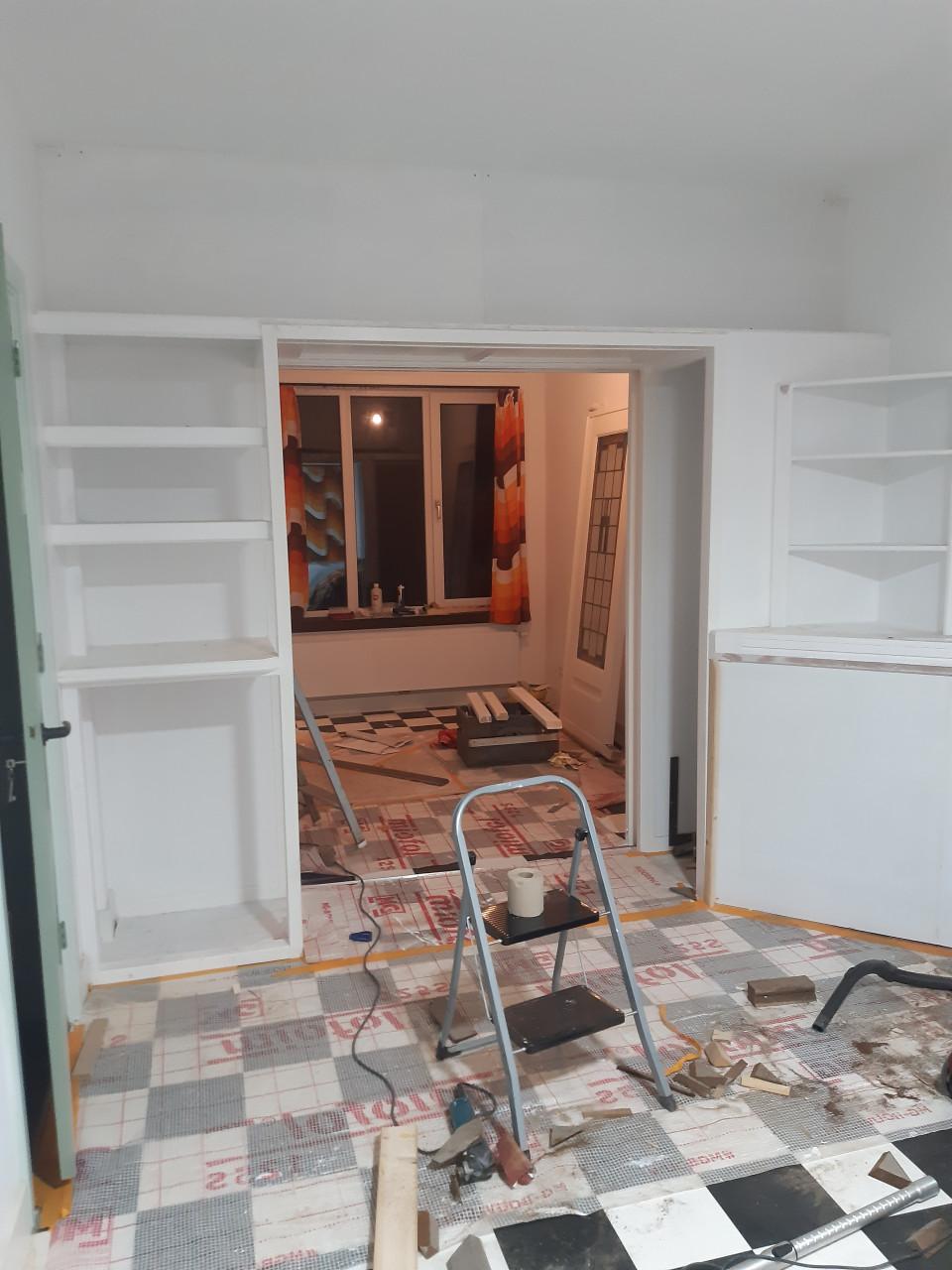 Timmer en schilders klussen