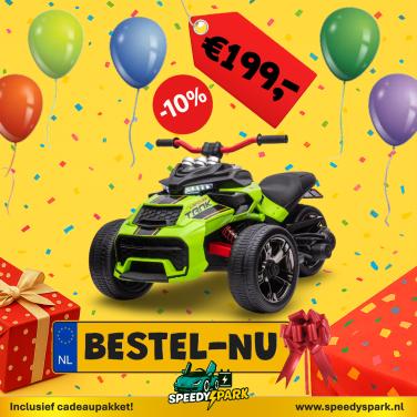 Elektrische KinderTrike 12V – E-Tank Speelgoedtrike | Groen