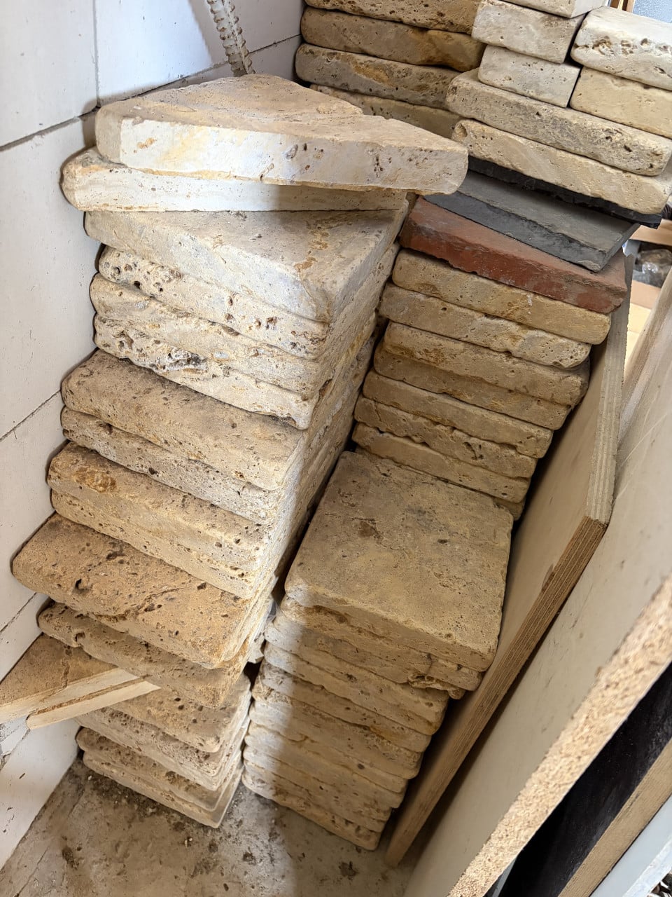 Authentieke Travertin natuursteen tegels 20x20