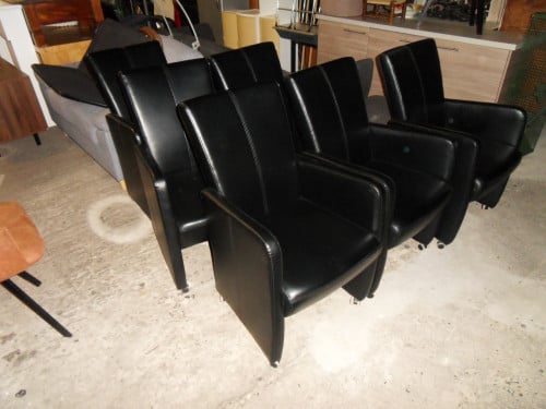 Eetkamerstoelen 6 stuks leer