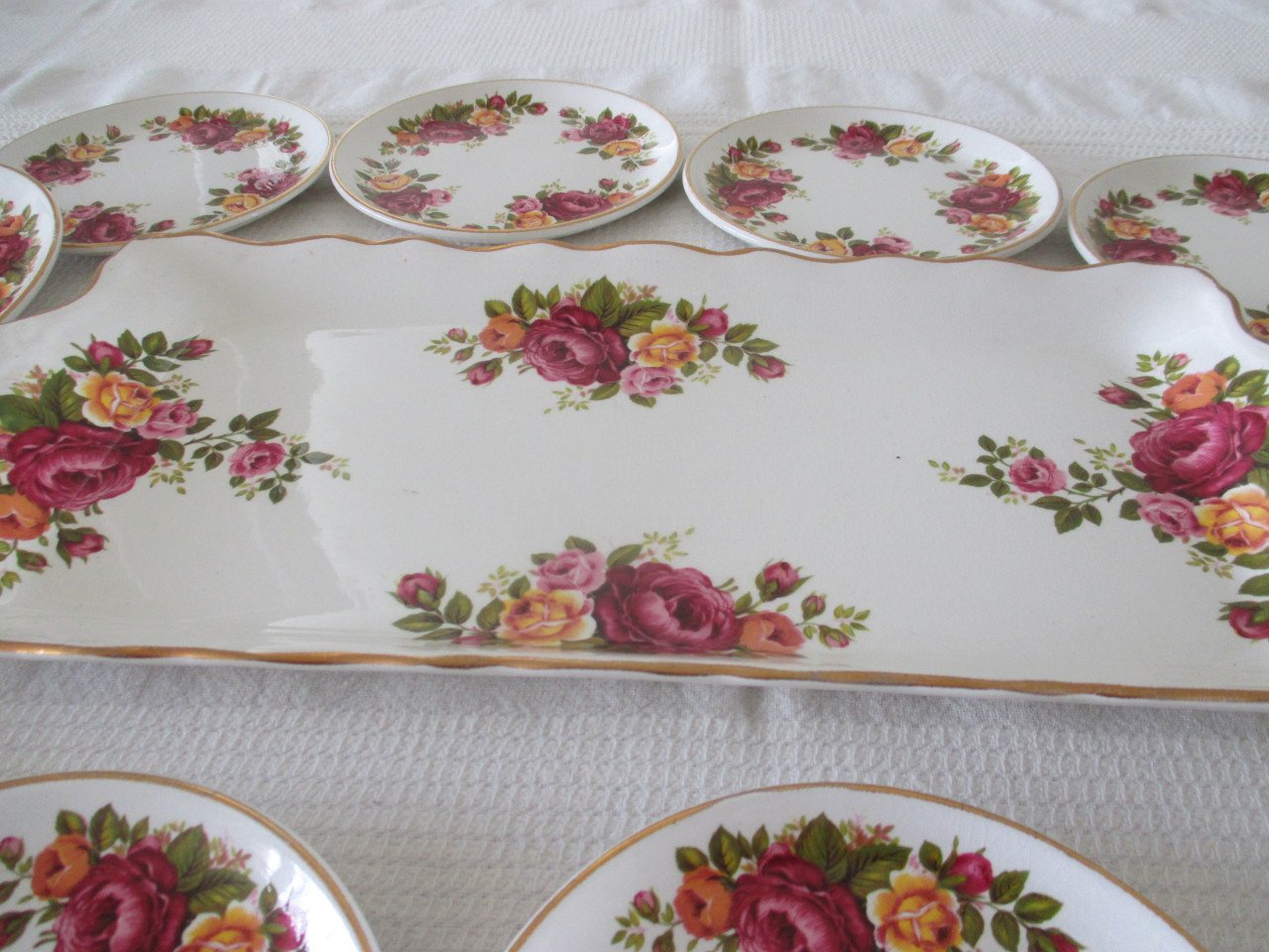 Uniek James Kent  OLD FOLEY  porcelein High Tea Serveer set