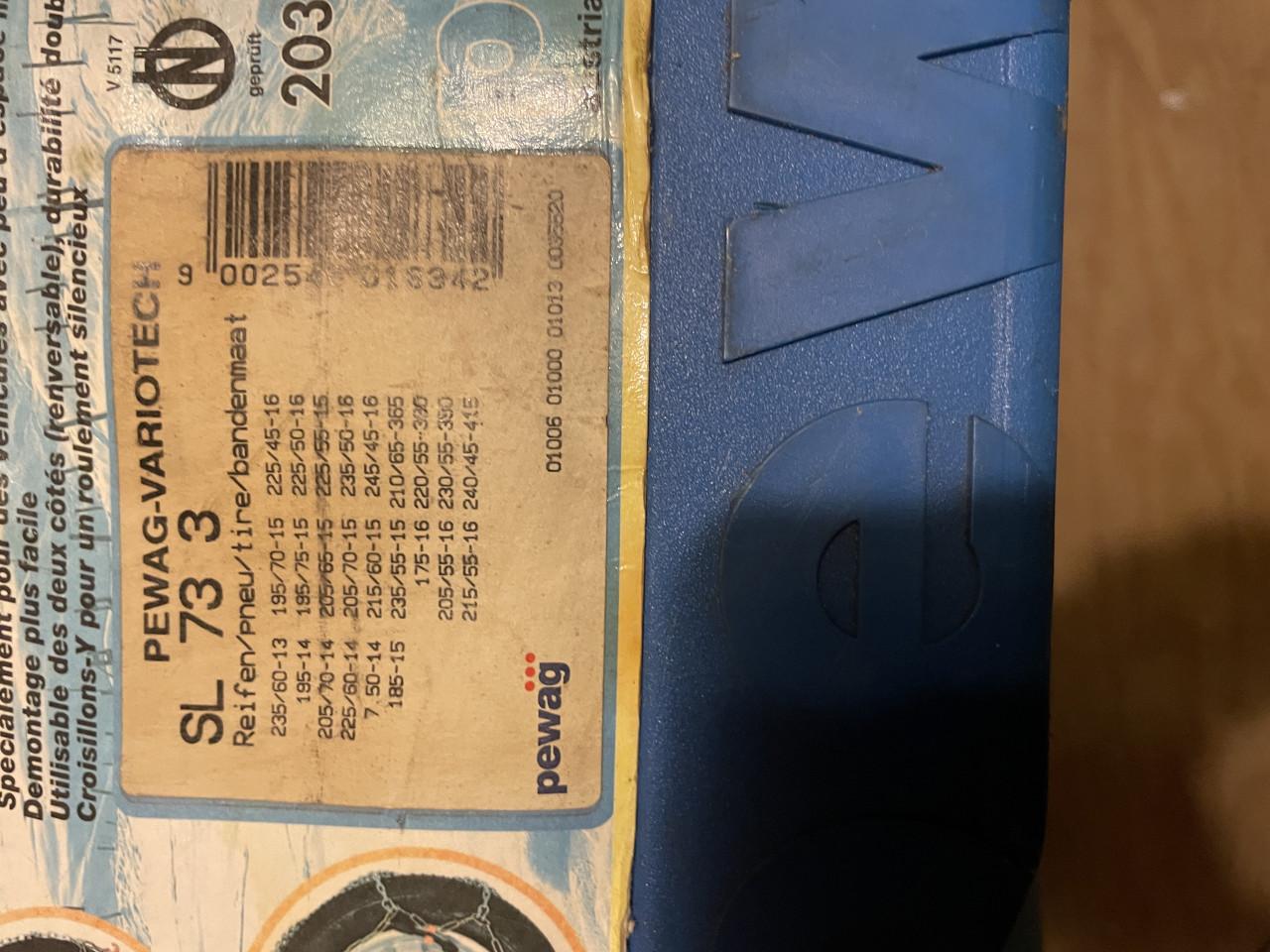 Sneeuwkettingen, meerdere maten mogelijk