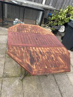 Uitschuifbare tuintafel opknapper