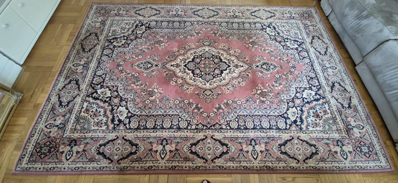 Vintage vloerkleed oudroze