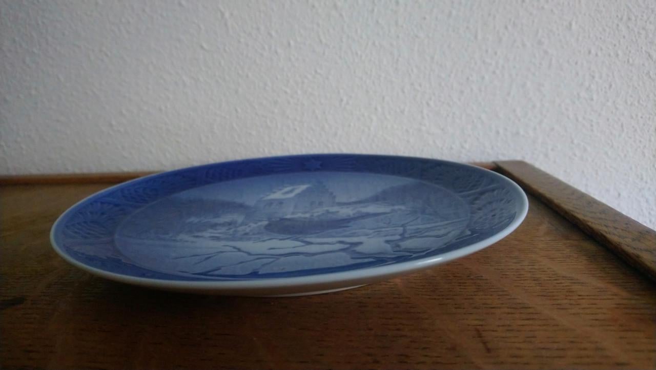 Royal Copenhagen wandbord kerst 1966 Blackbird at Christmas Time