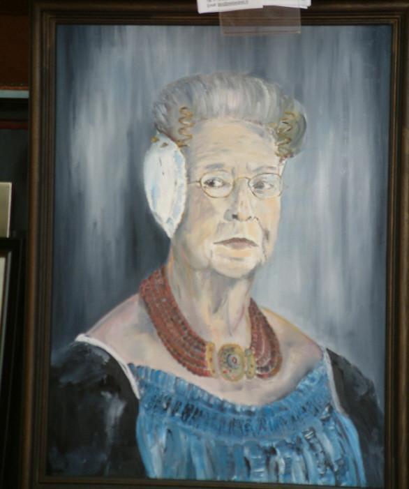 Zeeuwse  de echte boerin  geschilderd in olie verf op doek 60 x80 cm