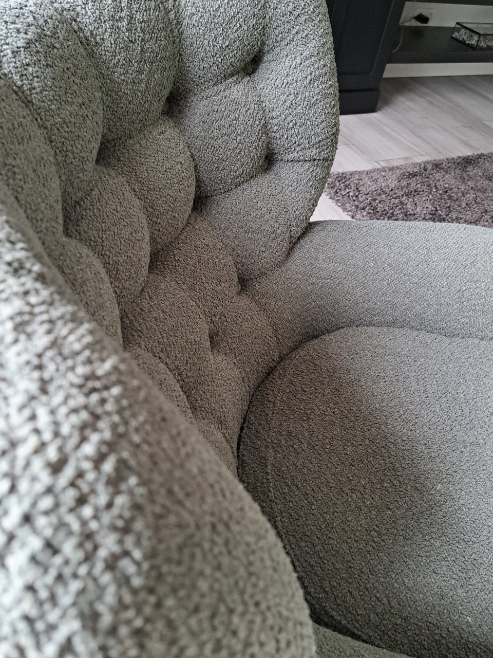 Olijfgroene fauteuil