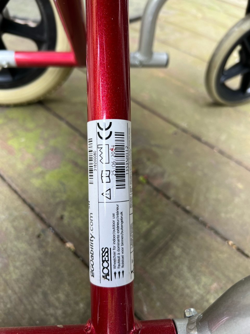 Inklapbare rolstoel